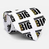 DENK AAN GROTE HARMONICA MUZIEK DESIGN STROPDAS (Opgerold)