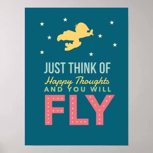 Denk aan Happy Thoughts en je zult FLY Poster (Voorkant)