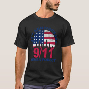 Denk aan het 20e Jubileum van het Amerikaanse Patr T-shirt