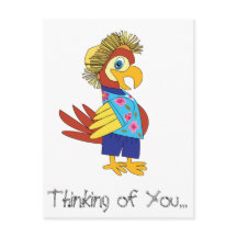 Denk aan het Briefkaart van You Island Parrot
