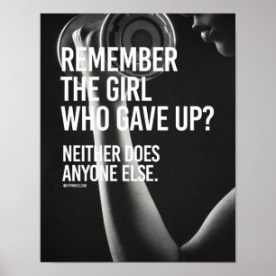 Denk aan het meisje dat het opgegeven heeft - Girl Poster