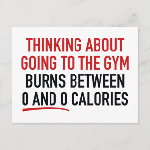 Denk aan het naar de Gym gaan Briefkaart