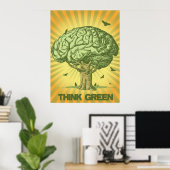 Denk aan het Poster van de Groene Boom (Thuiskantoor)