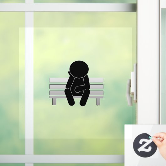 Denk aan het venster Cling Raamsticker (Huis)