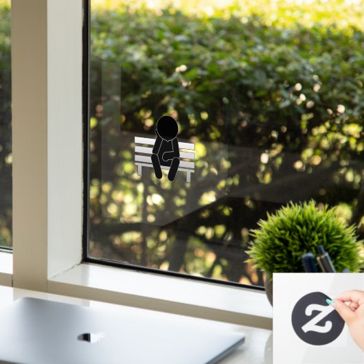 Denk aan het venster Cling Raamsticker (Kantoor)