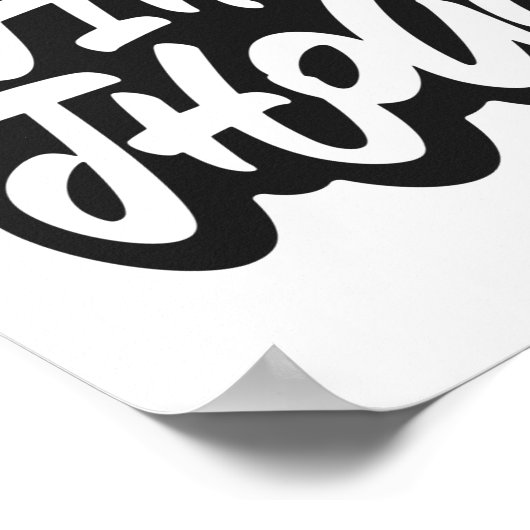 Denk aan hippie gedachten poster (Hoek)