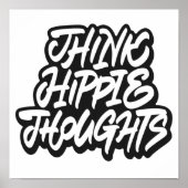 Denk aan hippie gedachten poster (Voorkant)