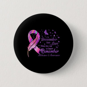 Denk aan hun liefde voor Heimerheimer's bewustzijn Ronde Button 5,7 Cm