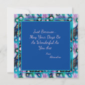 Denk aan je Abstracte Waterverf Floral Custom (Achterkant)