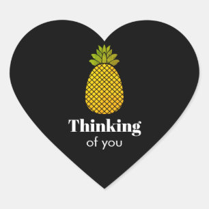 Denk aan je ananas Heart Sticker