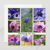 Denk aan je Anemone Photo Collage Save The Date (Voorkant / Achterkant)