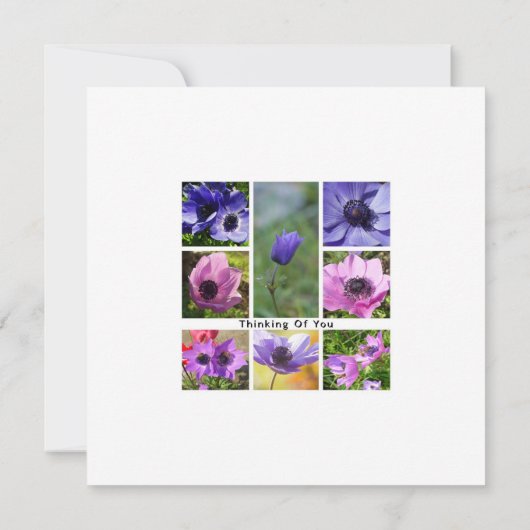 Denk aan je Anemone Photo Collage Save The Date (Achterkant)