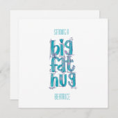 Denk aan je Big Hugs Lettering (Voorkant / Achterkant)