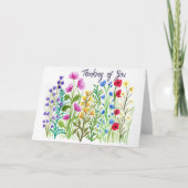 Denk aan je bloemen kaart (Voorkant)