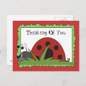 Denk aan je briefkaart Ladybug (Voorkant / Achterkant)