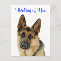 Denk aan je Duitse Briefkaart Shepherd Doggy