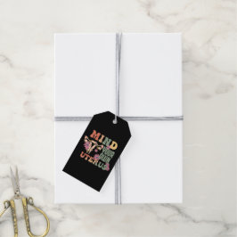 Denk aan je eigen baarmoeder cadeaulabel
