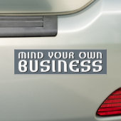 Denk aan je eigen bedrijf bumpersticker (Op auto)
