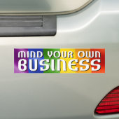 Denk aan je eigen bedrijf II Bumpersticker (Op auto)