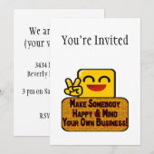 Denk aan je eigen bedrijf kaart (Voorkant / Achterkant)