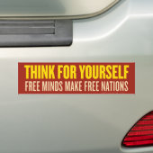 Denk aan je eigen Bumpersticker (Op auto)