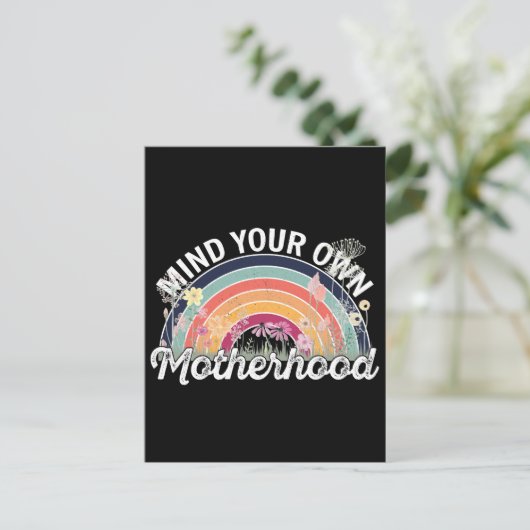 Denk aan je eigen moederschap, Moederdag geschenke Briefkaart (Staand voorkant)