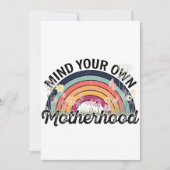 Denk aan je eigen moederschap, Moederdag geschenke Kaart (Voorkant)