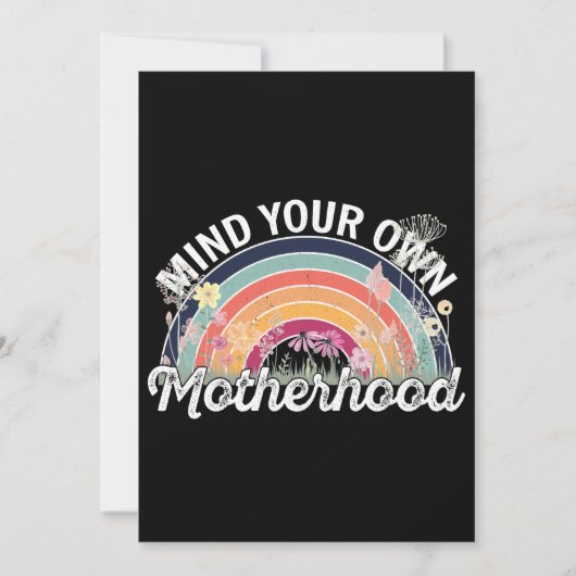 Denk aan je eigen moederschap, Moederdag geschenke Kaart (Voorkant)