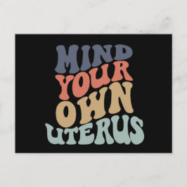 Denk aan je eigen Uterus feminist Briefkaart