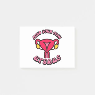  denk aan je eigen uterus Funny Feminist Gift Post-it® Notes