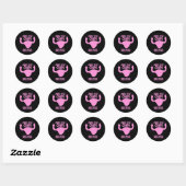 Denk aan je eigen uterus pro-keuze ronde sticker (Vel)