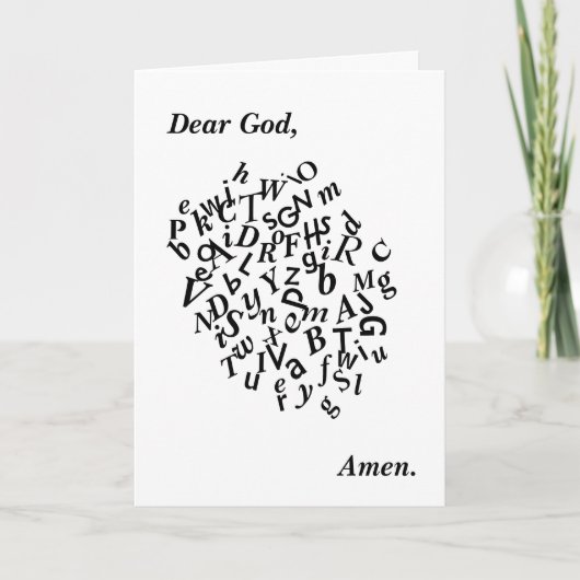 Denk aan je gebeden kaart (Voorkant)