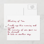 Denk aan je gedicht briefkaart (Voorkant / Achterkant)