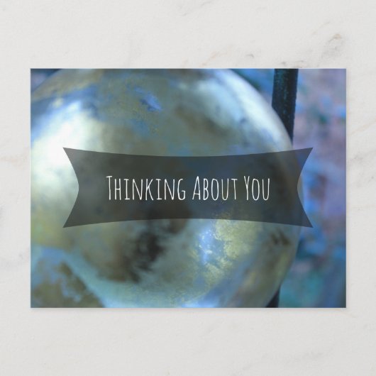 Denk aan je Glass Gold Leaf Orb Briefkaart (Voorkant)