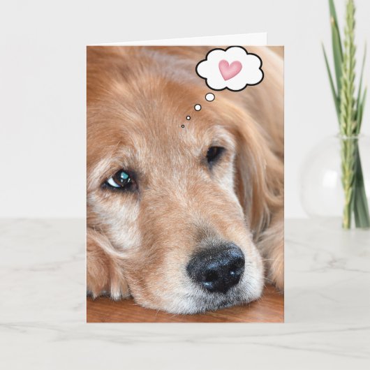 Denk aan je Golden Retriever Kaart (Voorkant)