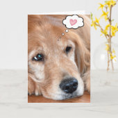 Denk aan je Golden Retriever Kaart (Gele Bloem)