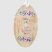 Denk aan je grootmoeder ornament (voorkant)