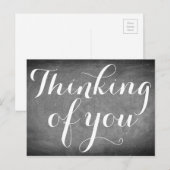Denk aan je handschrift Typografie Black White Briefkaart (Voorkant / Achterkant)