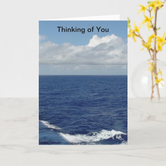 Denk aan je oceaanwitte wolken kaart (Gele Bloem)