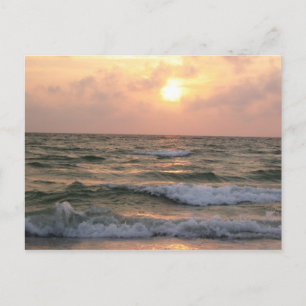 Denk aan je Ocean Sunset Briefkaart