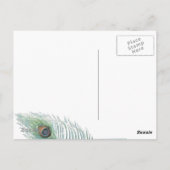 Denk aan je Peacock Feather Inspirerend Briefkaart (Achterkant)