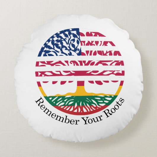 Denk aan je roots rond kussen (Voorkant)