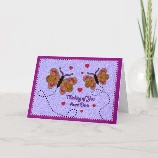 Denk aan je tante Doris Kaart (Voorkant)
