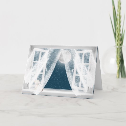 Denk aan je Teddy Bear in Window Kaart (Voorkant)