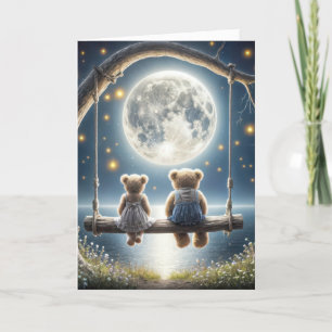 Denk aan je Teddy Bears op een schommel Kaart