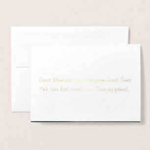 "Denk aan je" wenskaart Folie Kaarten