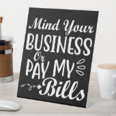 Denk aan je zakelijke voetafdruk reclamebord met voetstuk (Insitu)