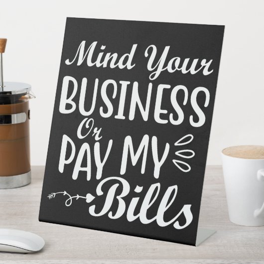 Denk aan je zakelijke voetafdruk reclamebord met voetstuk (Insitu)