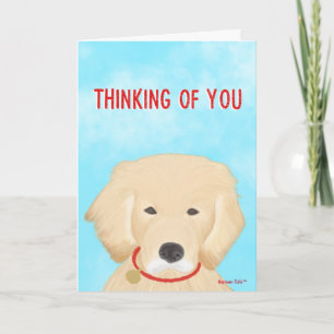 Denk aan jou hond kaart Golden Retriever