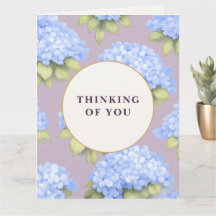 Denk Aan Jou Kaart | Blauwe Hortensia Bloemen